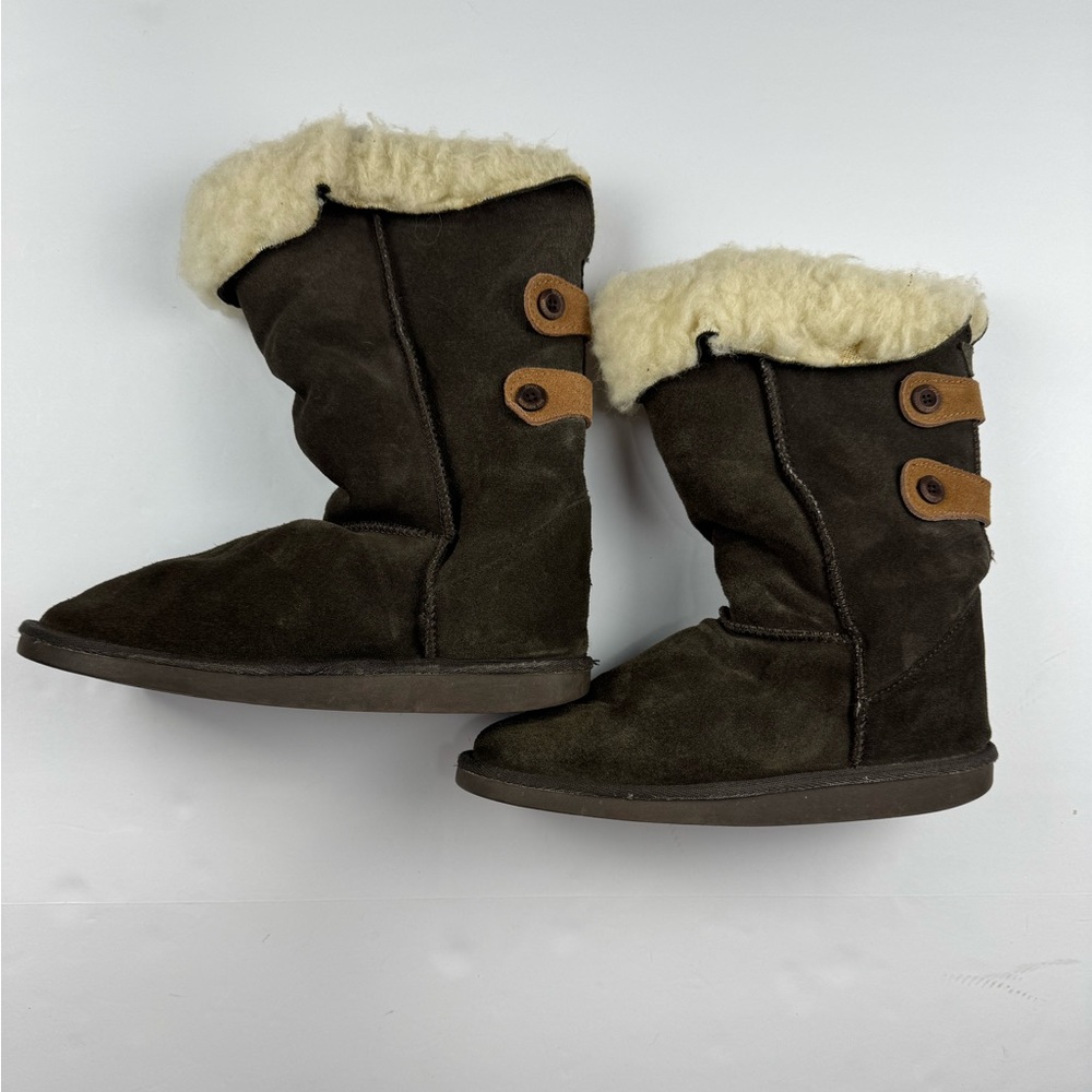 Emu women’s Australia Alba boots In brown suede with wool lining size 8